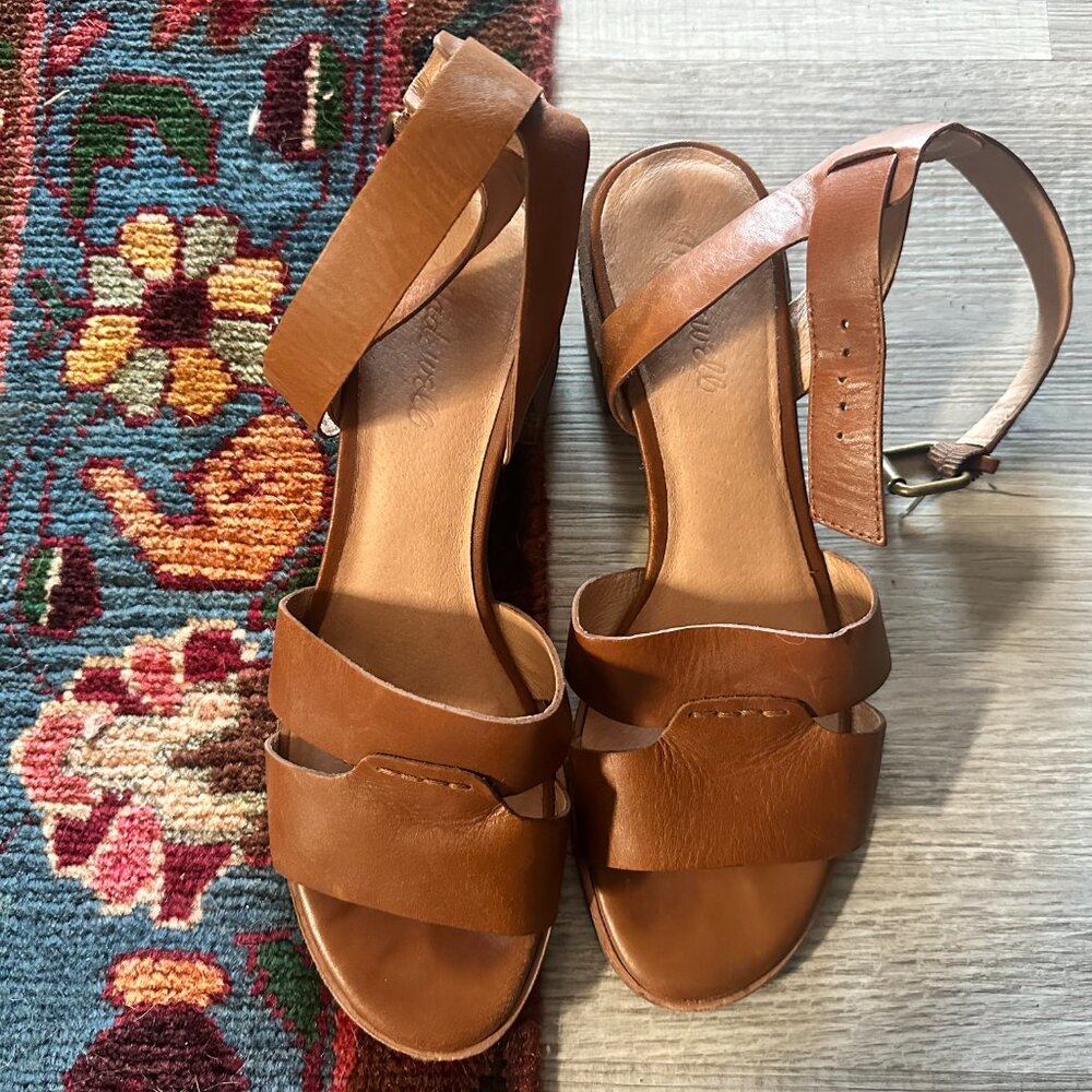 MADEWELL Kate Leather Heel Sandal - Size 10 - Picture 5 of 8